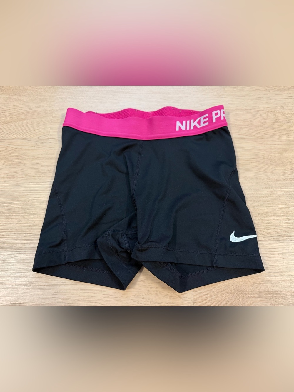 Nike Pro Compression Shorts Womens Size S Black Stretch Dri Fit Athleisure Gym